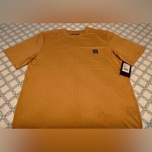 Machine Short Sleeve Pocket T-Shirt Gold Size Large Men’s New With Tags